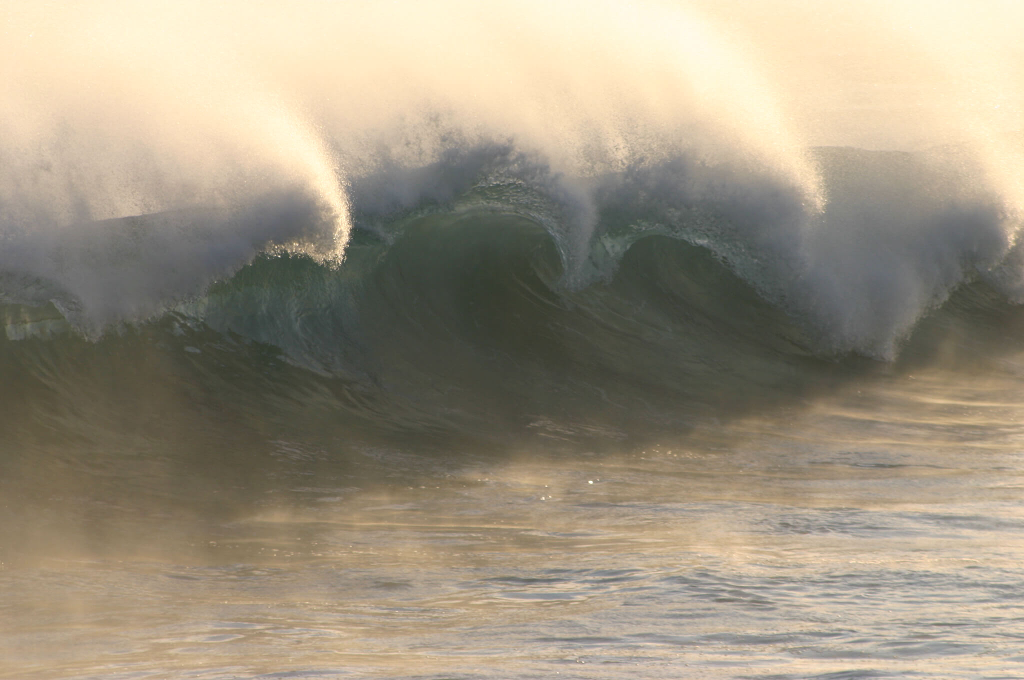 Picture of Large Ocean Wave Breaking Near Shore