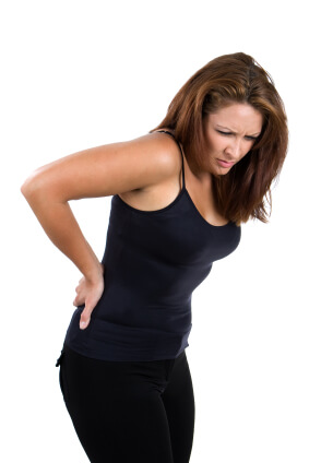 Woman in pain from sciatica